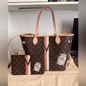 Louis Vuitton Brown Mon Monogram Neverfull MM Tote